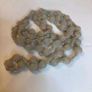 Eileen Fisher knitted beaded necklace 30”